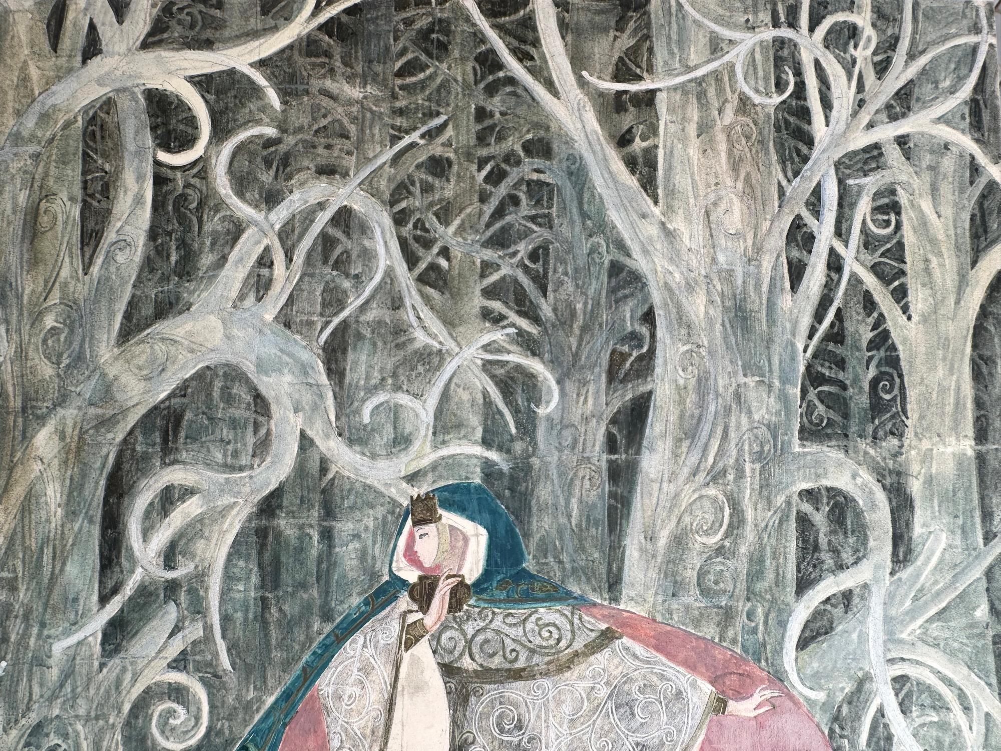 La princesa de los cuentos de Pushkin - Arte Fantástico - Art Nouveau en venta 2