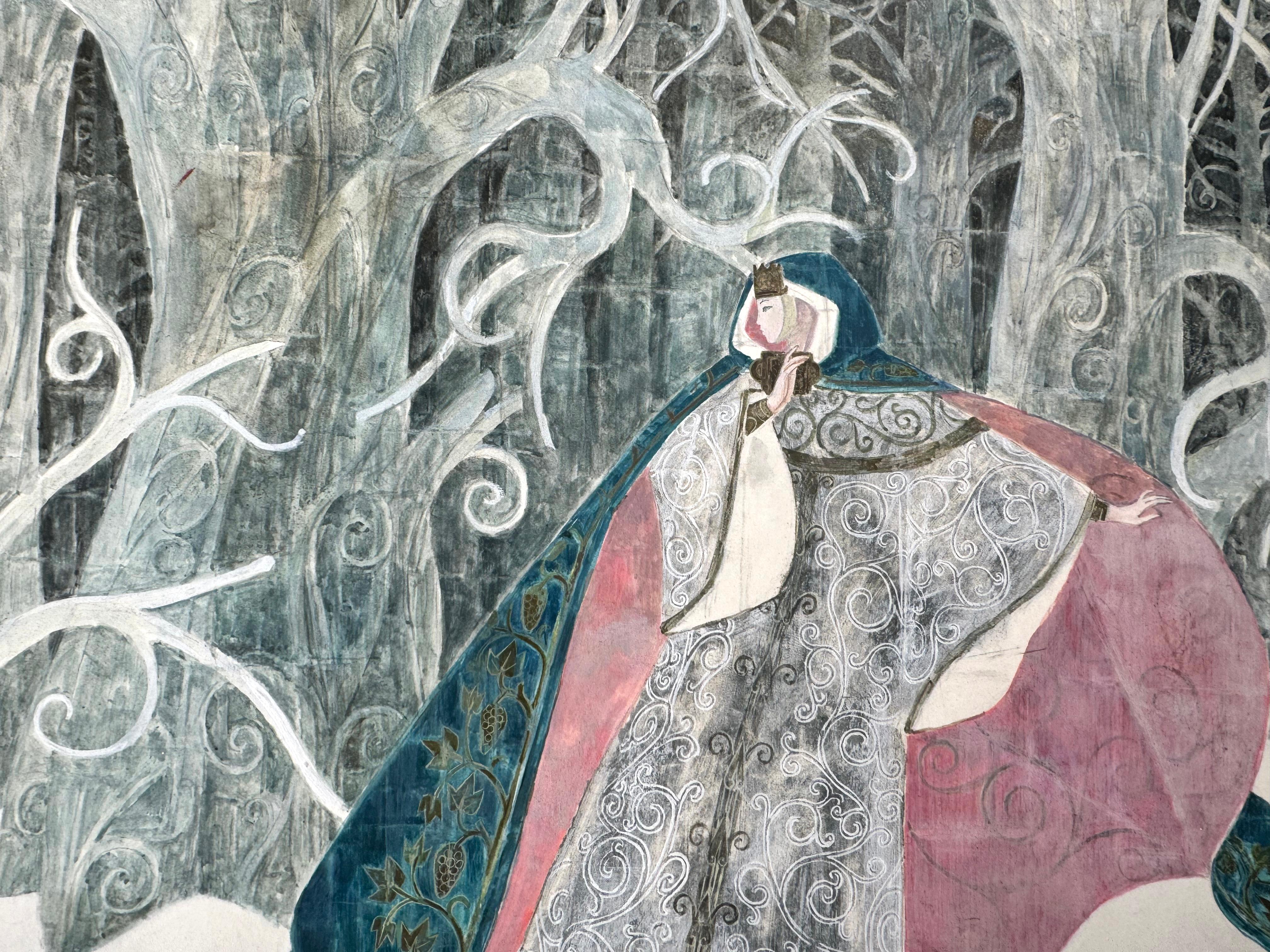 La princesa de los cuentos de Pushkin - Arte Fantástico - Art Nouveau en venta 5
