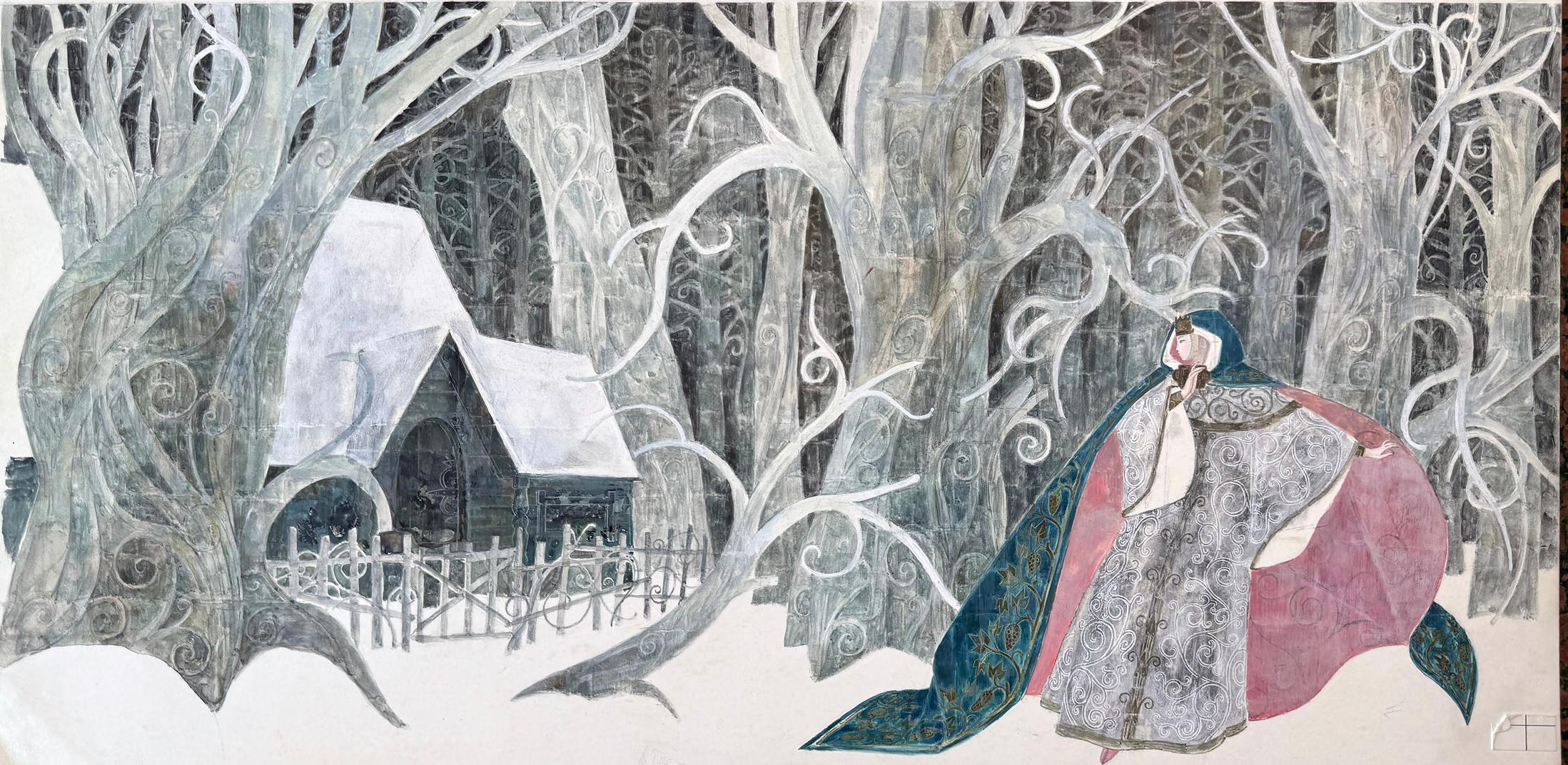 Pushkin's Fairy Tales Princess - Fantasy Art - Art Nouveau