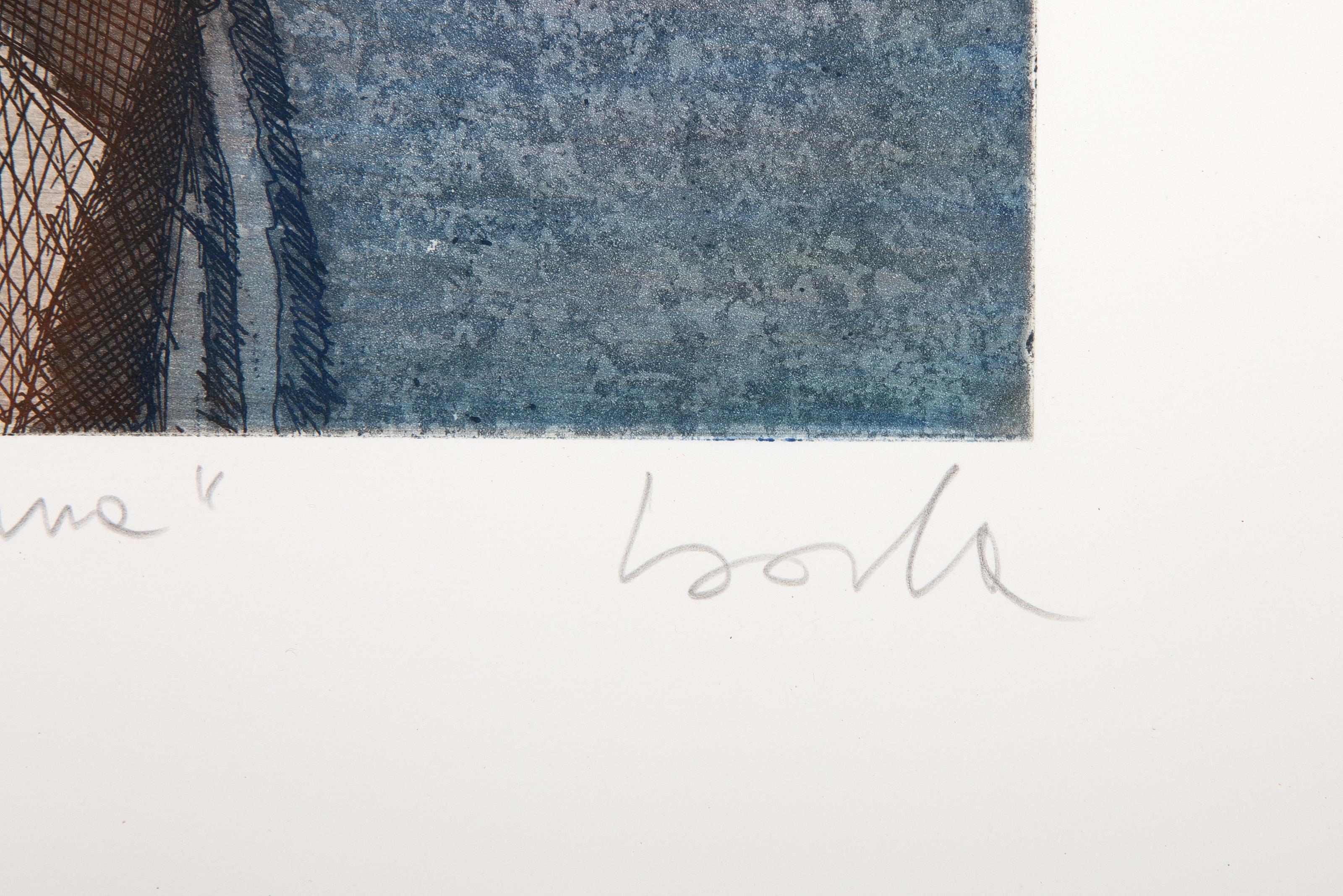 Gobierno in Laguna, Surrealist Etching by Gianni Borta 2