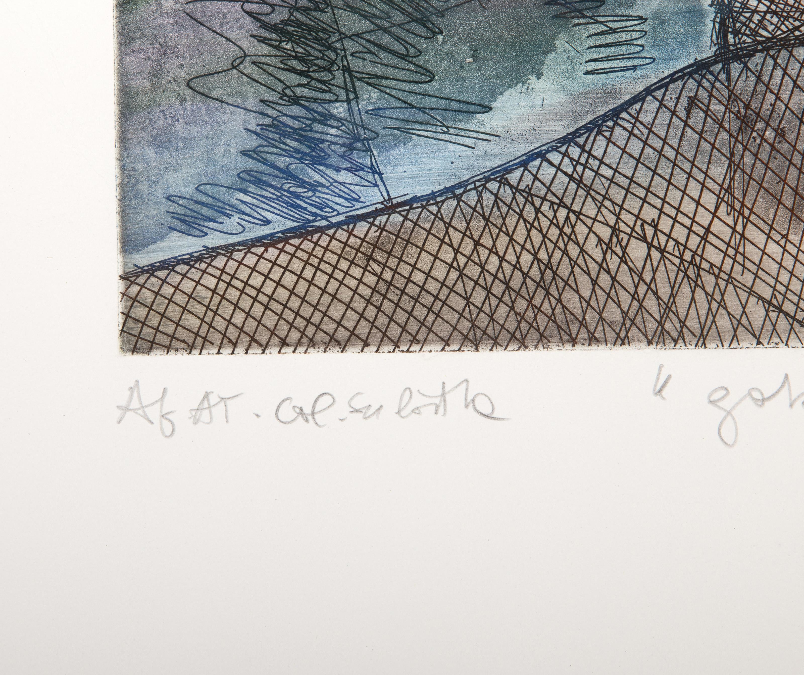 Gobierno in Laguna, Surrealist Etching by Gianni Borta 3
