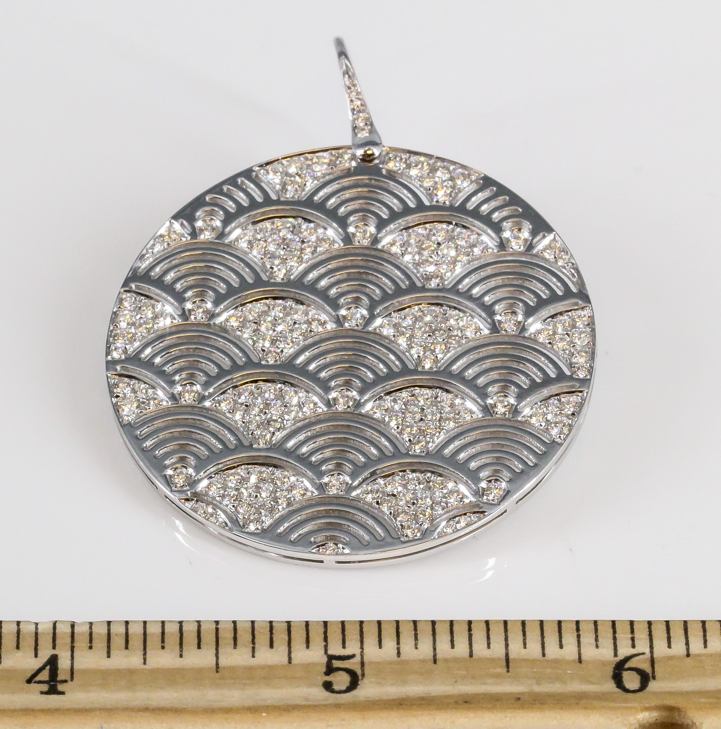 Gianni Bulgari Enigma Diamond 18k White Gold Earrings In Good Condition For Sale In Simpsonville, SC