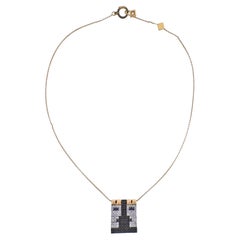 Gianni Bulgari Enigma Gold Diamond Pendant Necklace