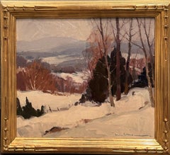 Gianni Cilfone, American Impressionist, Winter Landscape, Vermont