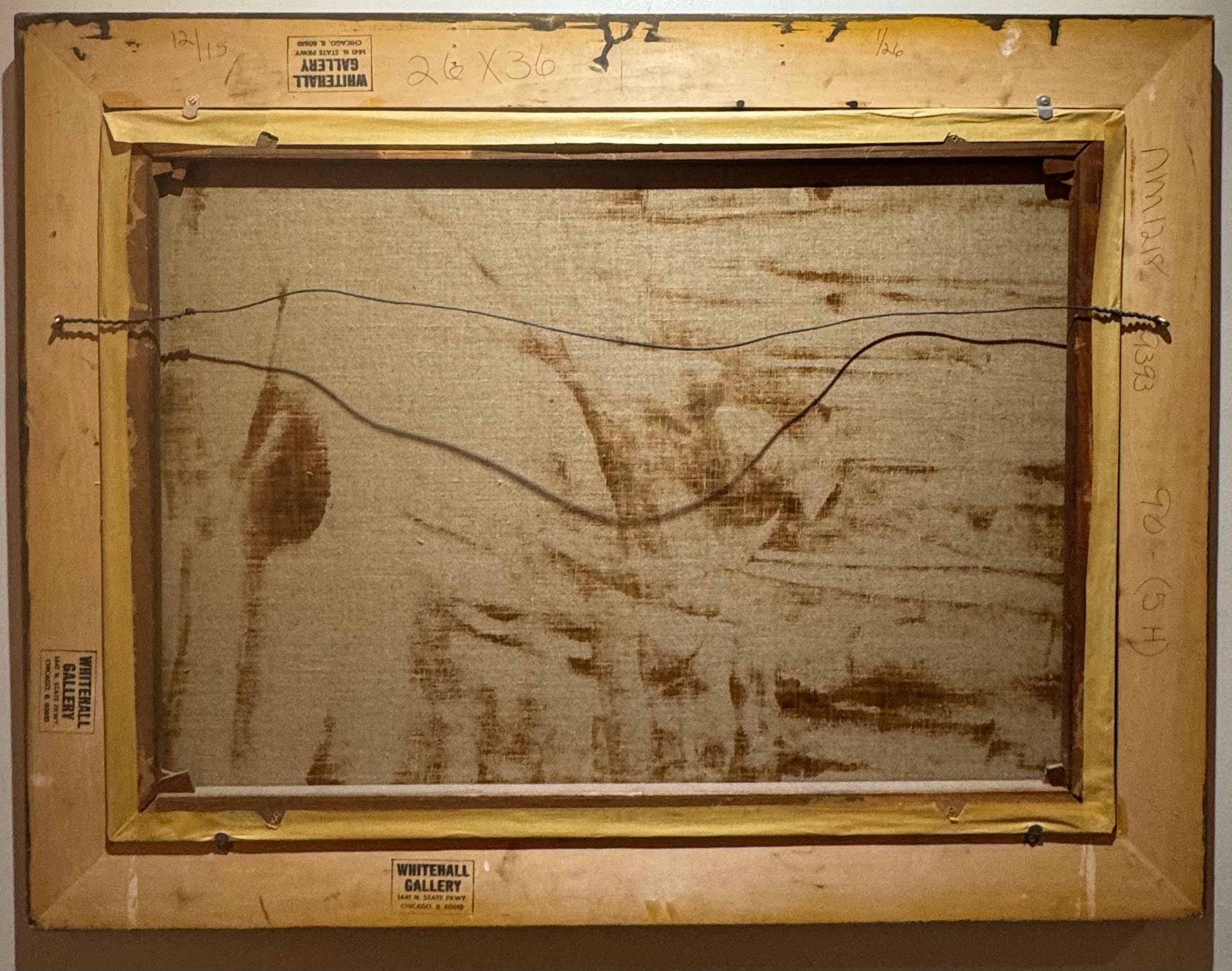 Large PIGEON COVE Rockport Massachusetts IMPRESSIONIST Sailboat Painting en vente 9