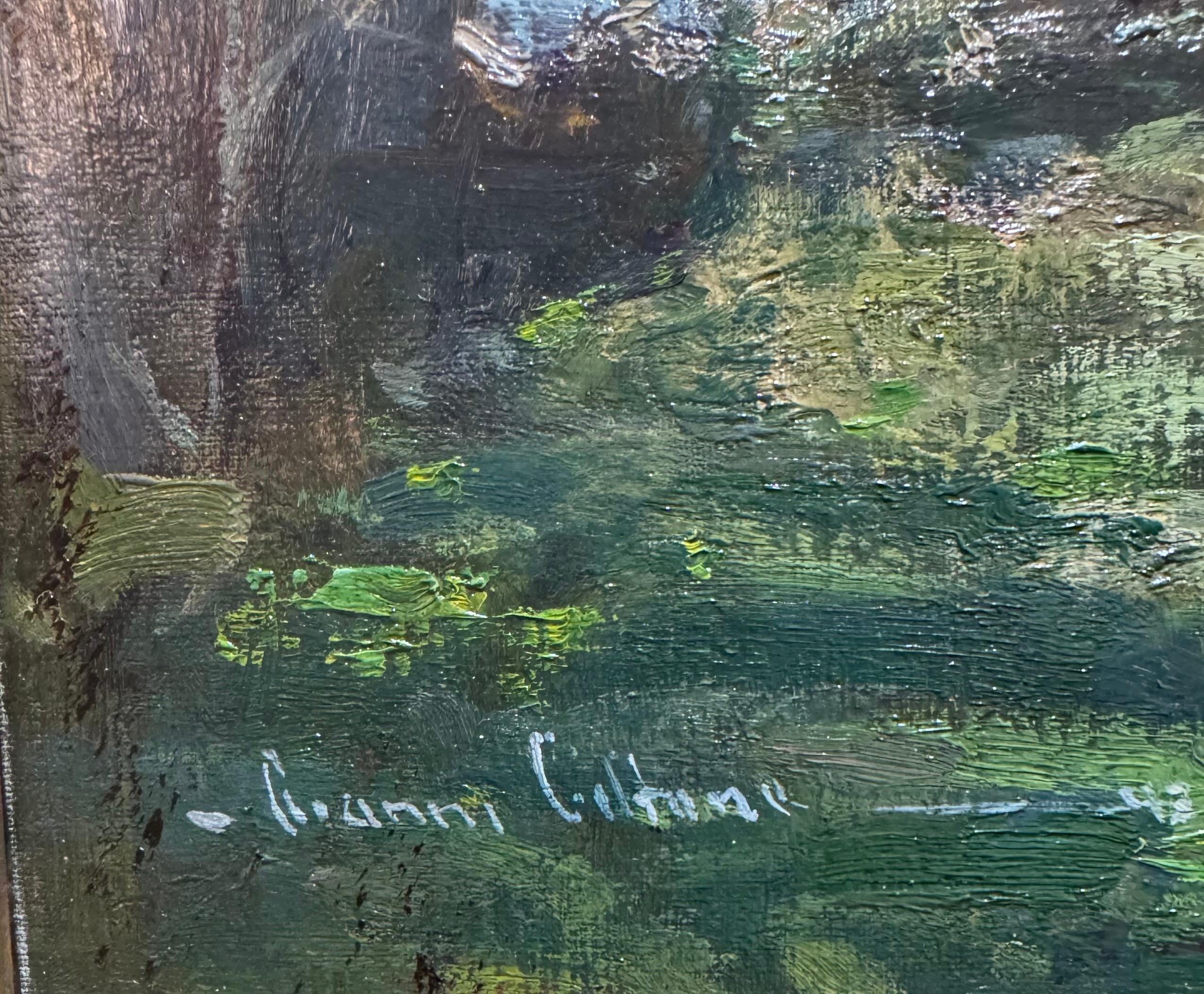 Large PIGEON COVE Rockport Massachusetts IMPRESSIONIST Sailboat Painting en vente 6