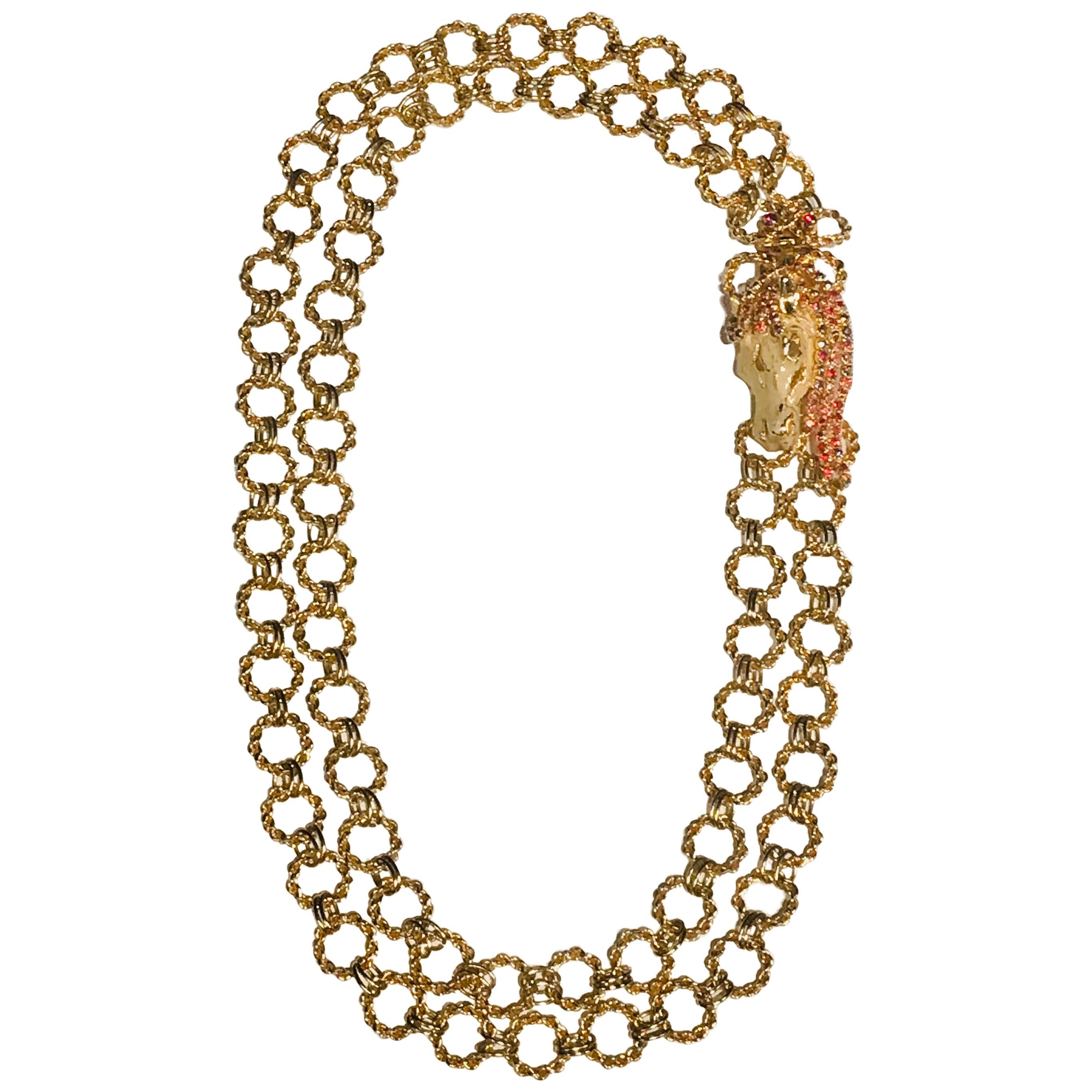 Gianni De Liguoro Horse Clasp Necklace