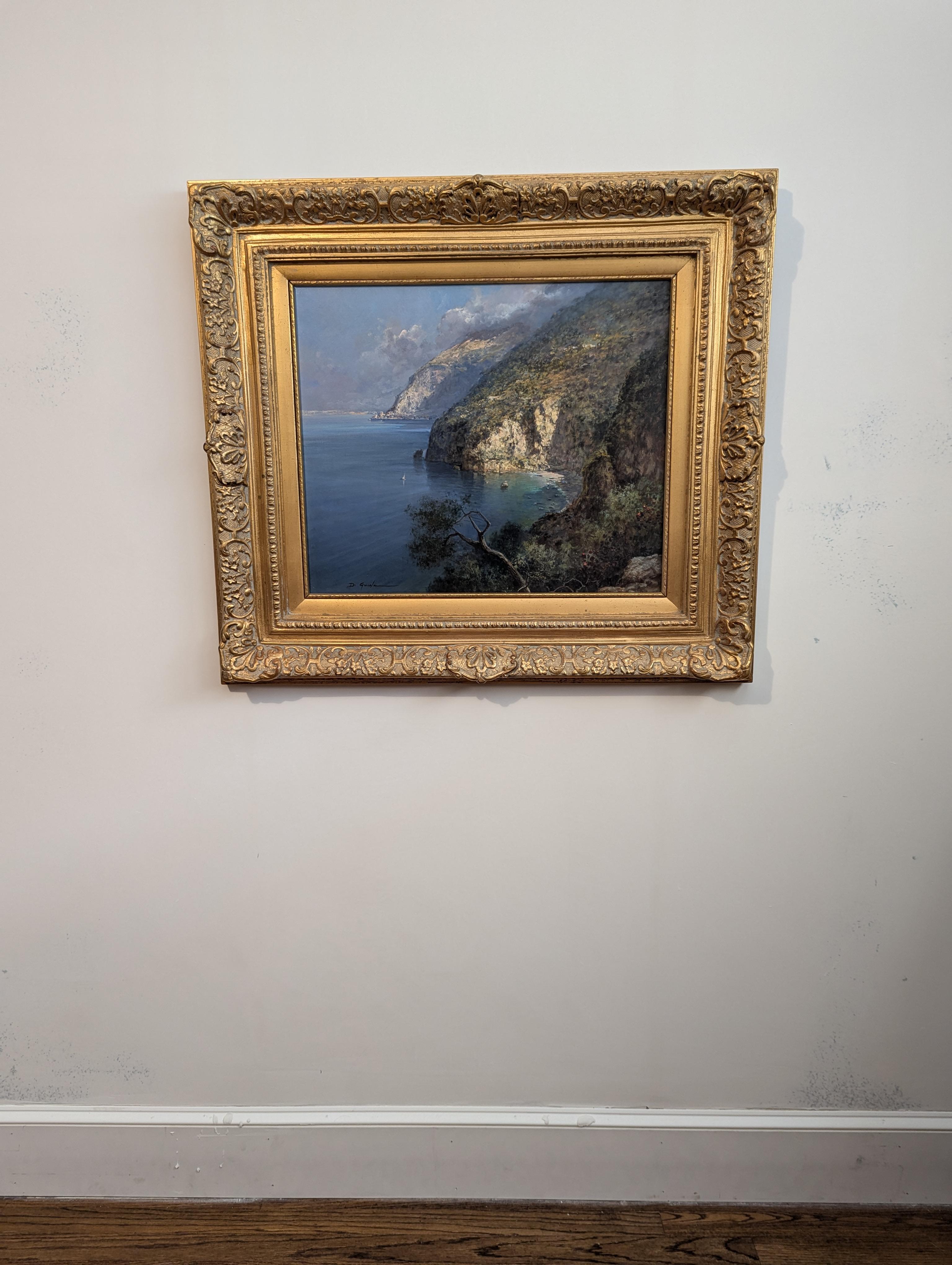 Cliffs - Gray Landscape Painting by Gianni Di Guida