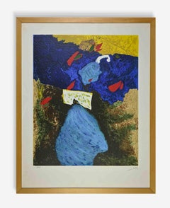 Abstraction couleur - sérigraphie de Gianni Dova - 1970