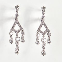 Pendants d'oreilles en or blanc 2,05 carats avec diamants de Gianni Lazzaro pour elle