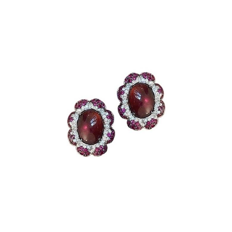 Ring White Gold 18 K Gianni Lazzaro (Matching Earrings Available)

Diamonds 36-0,54 ct HSI 
Tourmaline 1 - 7,57ct.
Ruby 40-2,10ct.

With a heritage of ancient fine Swiss jewelry traditions, NATKINA is a Geneva-based jewelry brand that creates modern