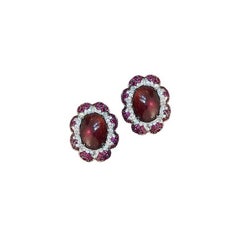 Gianni Lazzaro 7, 57 Carat Tourmaline Ruby Diamond White 18K Gold Ring for Her