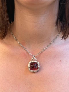Colgante Gianni Lazzaro Turmalina Diamante Blanco Oro 18K para Ella