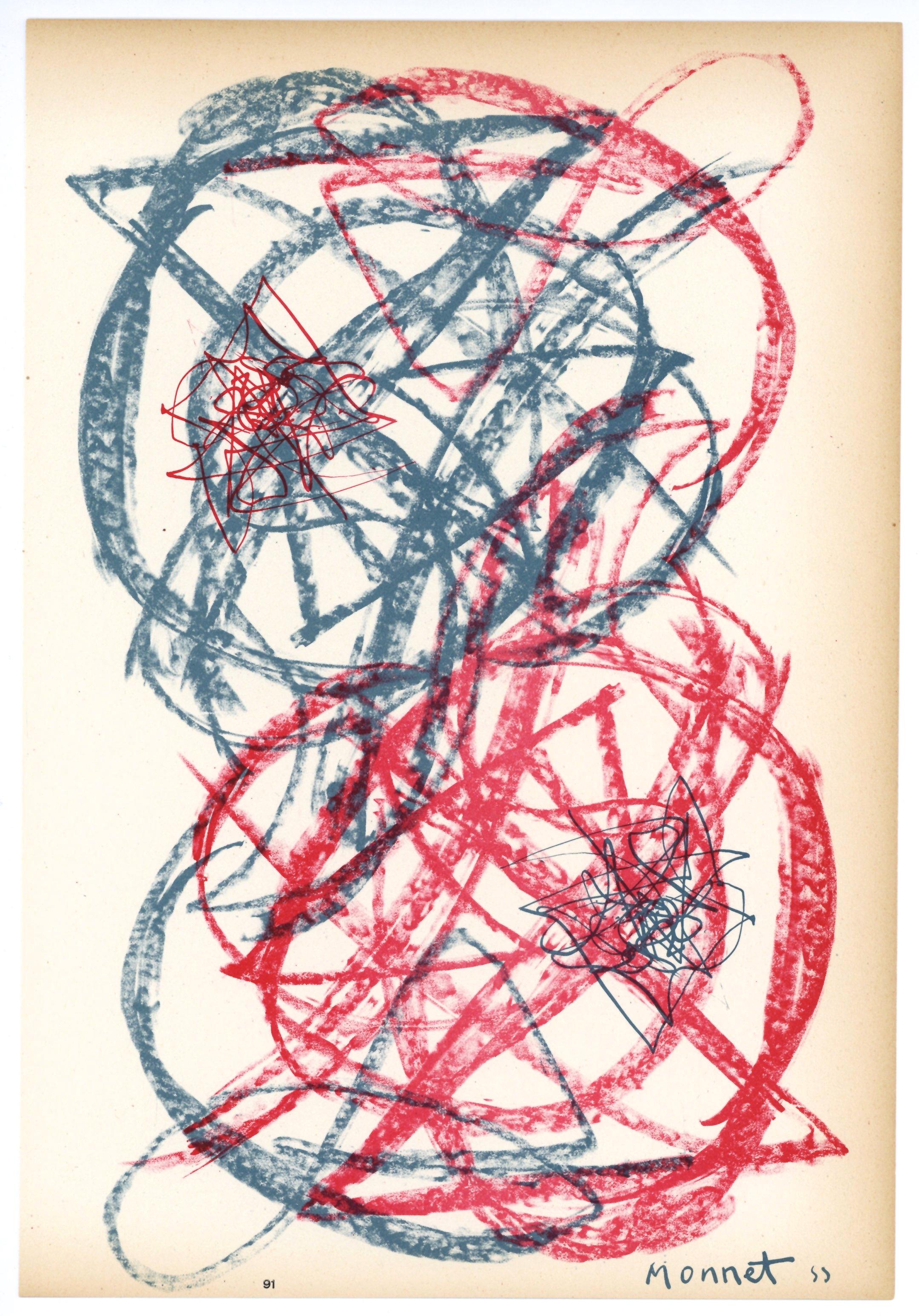 lithographie originale - Print de Gianni Monnet