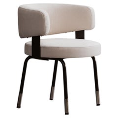 Gianni Moscatelli Dining Chair for Formanova, White Velvet, 1968