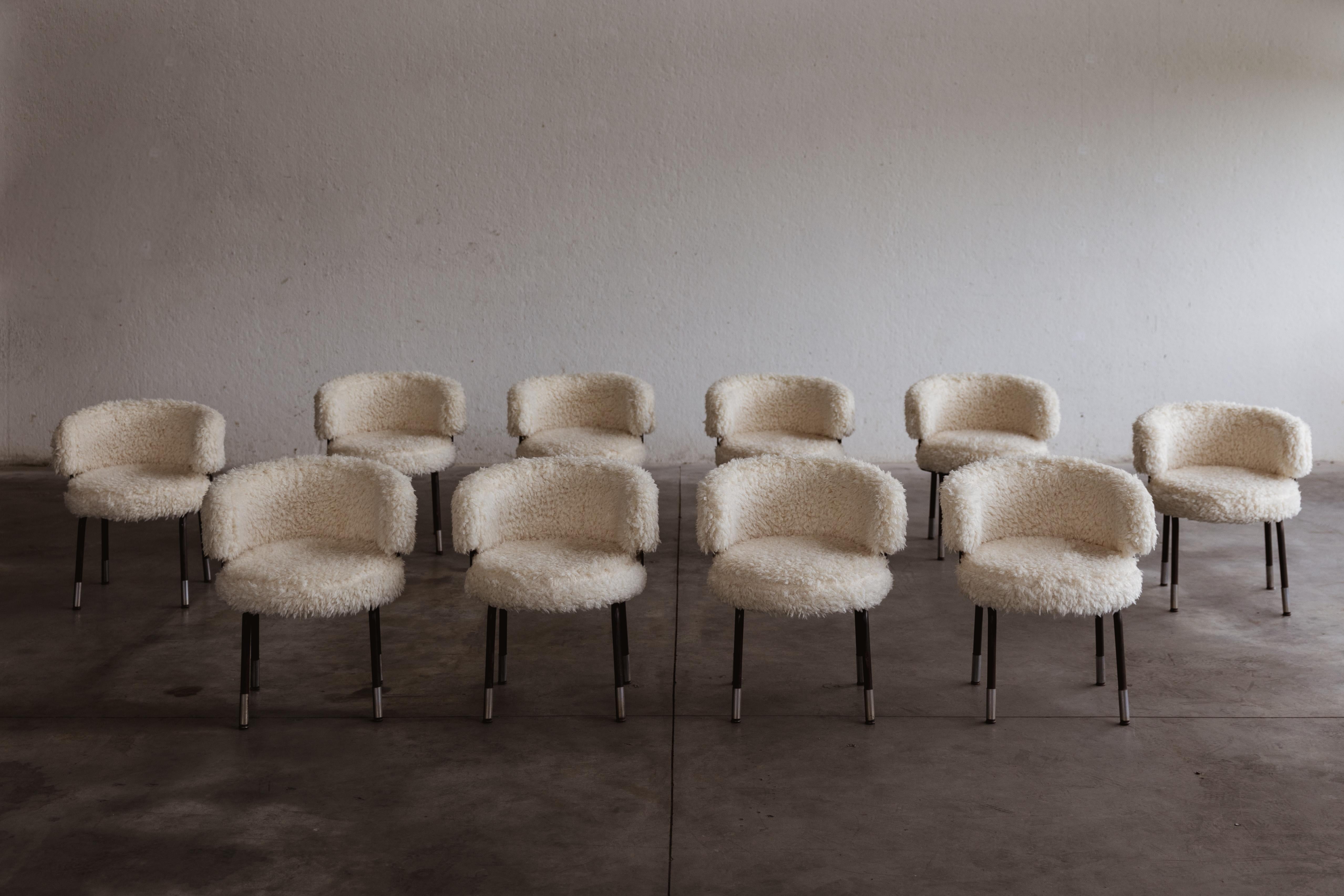 Gianni Moscatelli Dining Chairs for Formanova, 1968, Set of 10 In Good Condition In Lonigo, Veneto