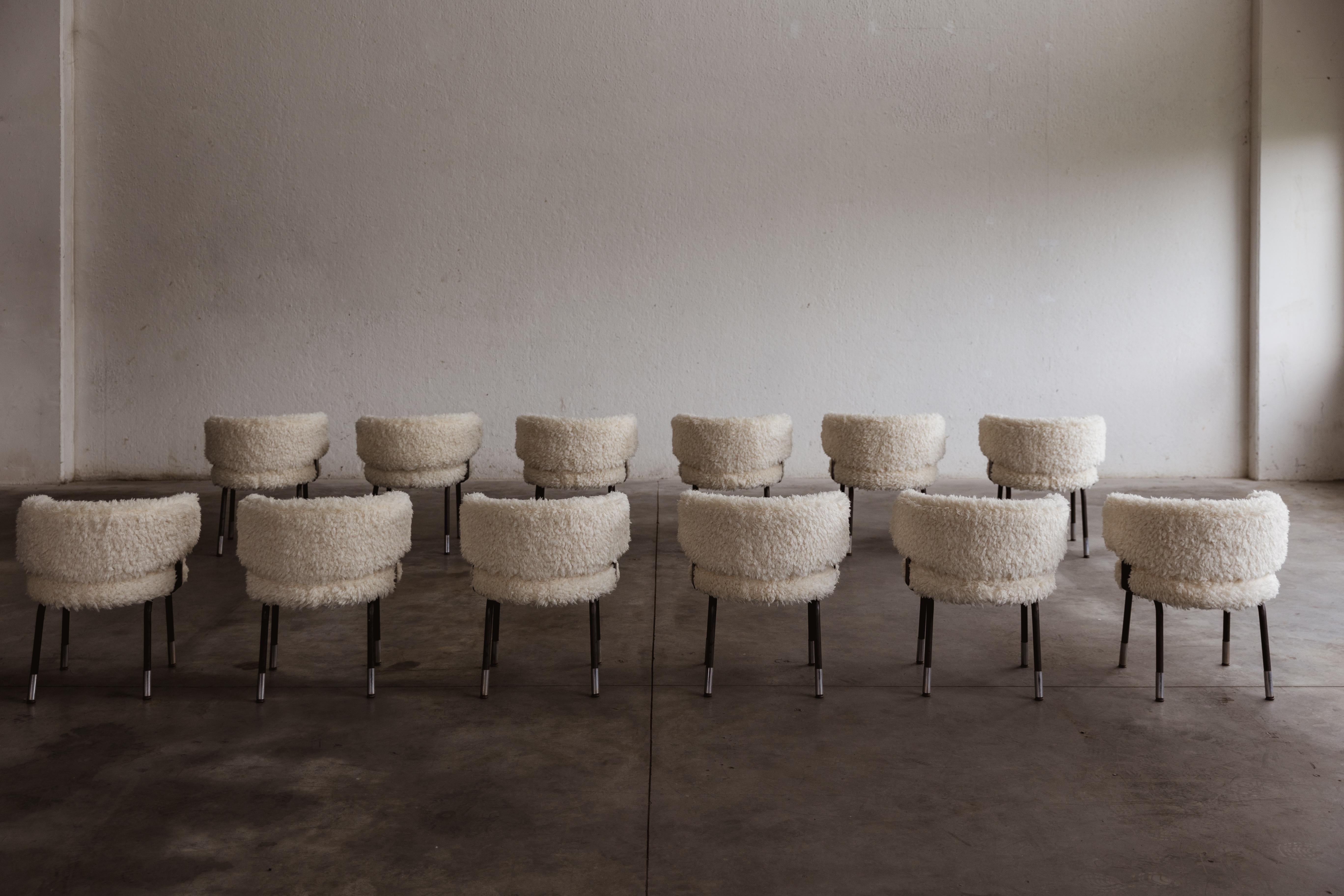 Mid-20th Century Gianni Moscatelli Dining Chairs for Formanova, 1968, Set of 12 For Sale