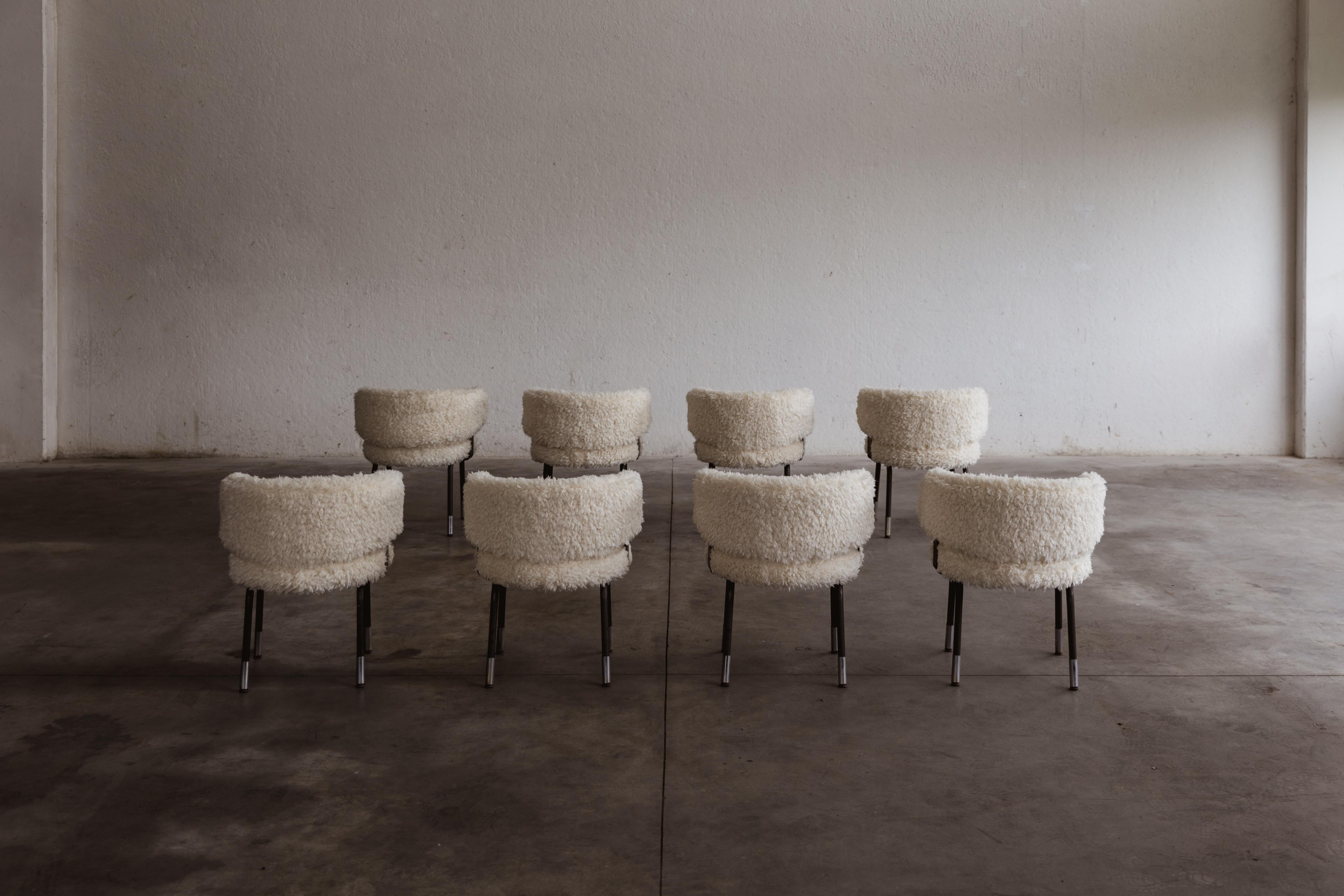 Gianni Moscatelli Dining Chairs for Formanova, 1968, Set of 8 In Good Condition For Sale In Lonigo, Veneto