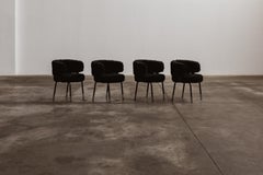 Gianni Moscatelli Dining Chairs for Formanova, Black, 1968, Set of 4