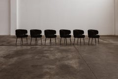 Gianni Moscatelli Dining Chairs for Formanova, Black, 1968, Set of 6