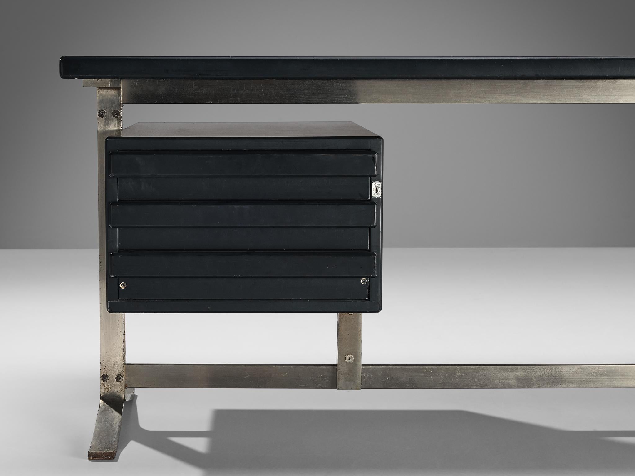 Gianni Moscatelli for Formanova Executive Desk in Black  In Good Condition For Sale In Waalwijk, NL