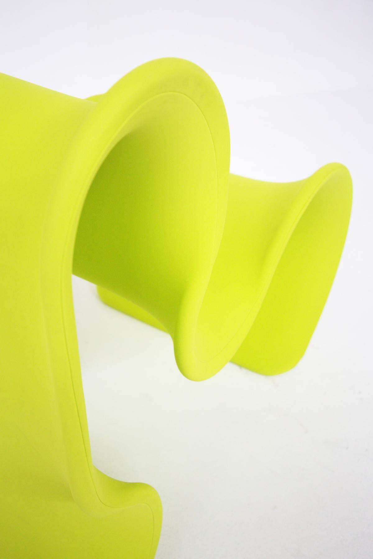 Metal Gianni Pareschi Armchair Fiocco Acid Green for Busnelli For Sale