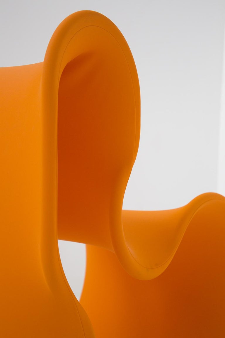 Gianni Pareschi Orange Fiocco Armchair for Busnelli For Sale 3