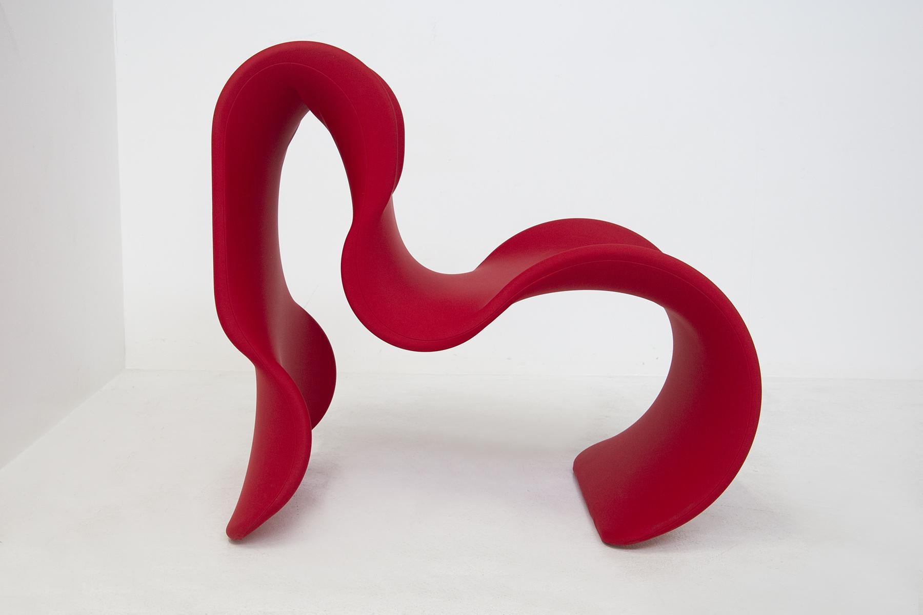 Gianni Pareschi Red Fiocco Armchair for Busnelli 3
