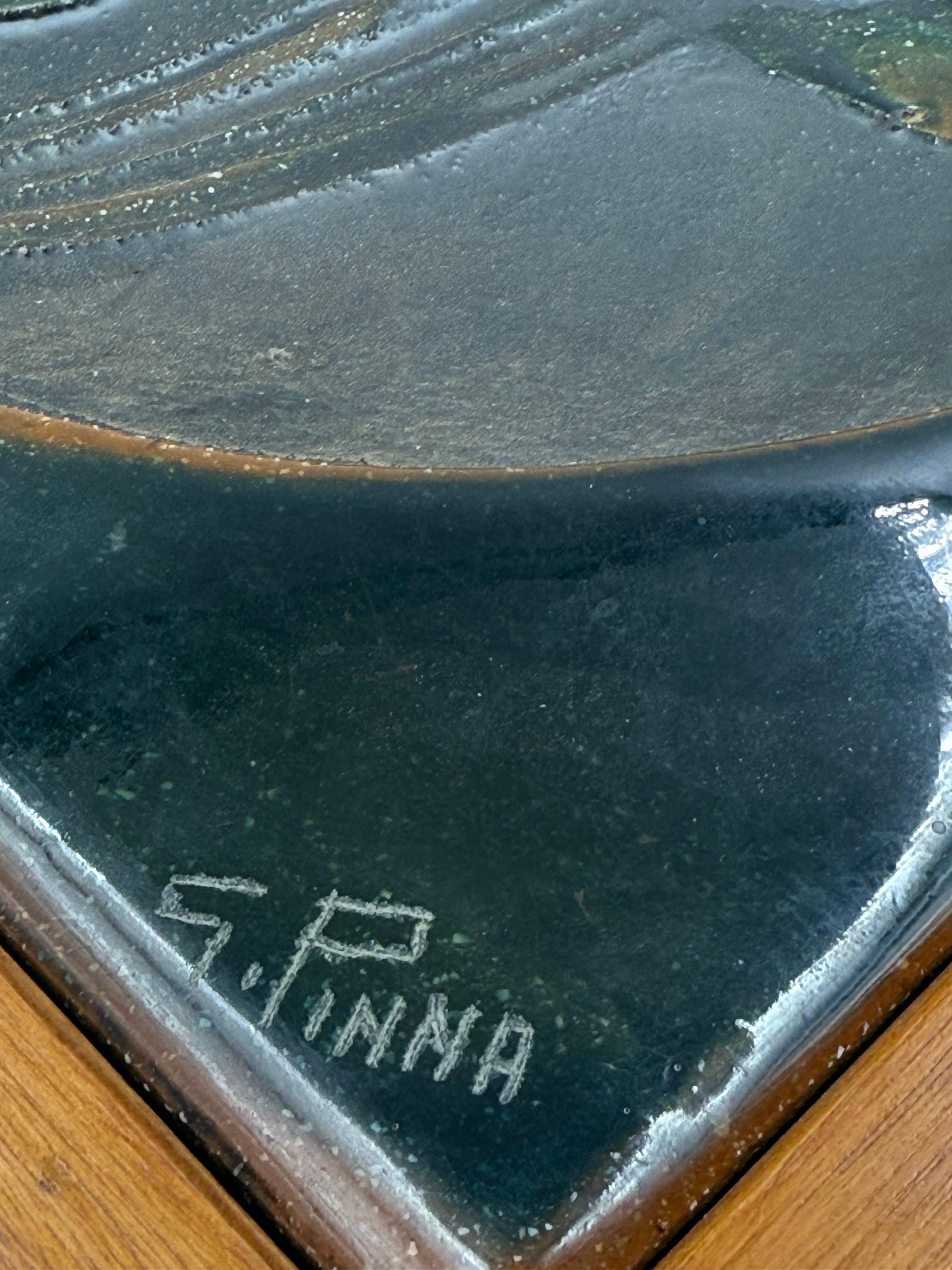 Gianni Pinna, Keramikaufsatz / sculpture vide poche, Italien 1970 im Angebot 6