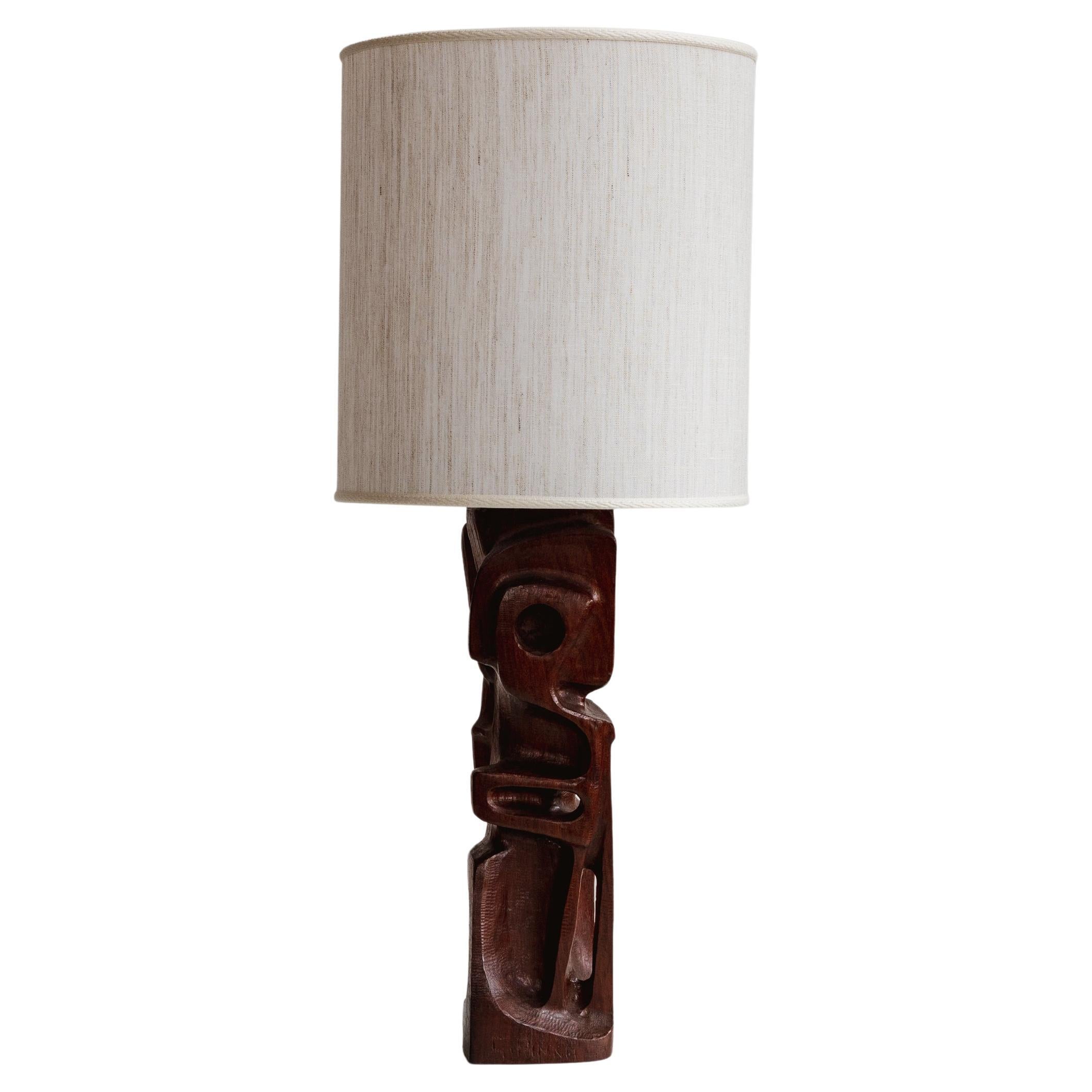 Lampada da tavolo scultorea di Gianni Pinna, 1970