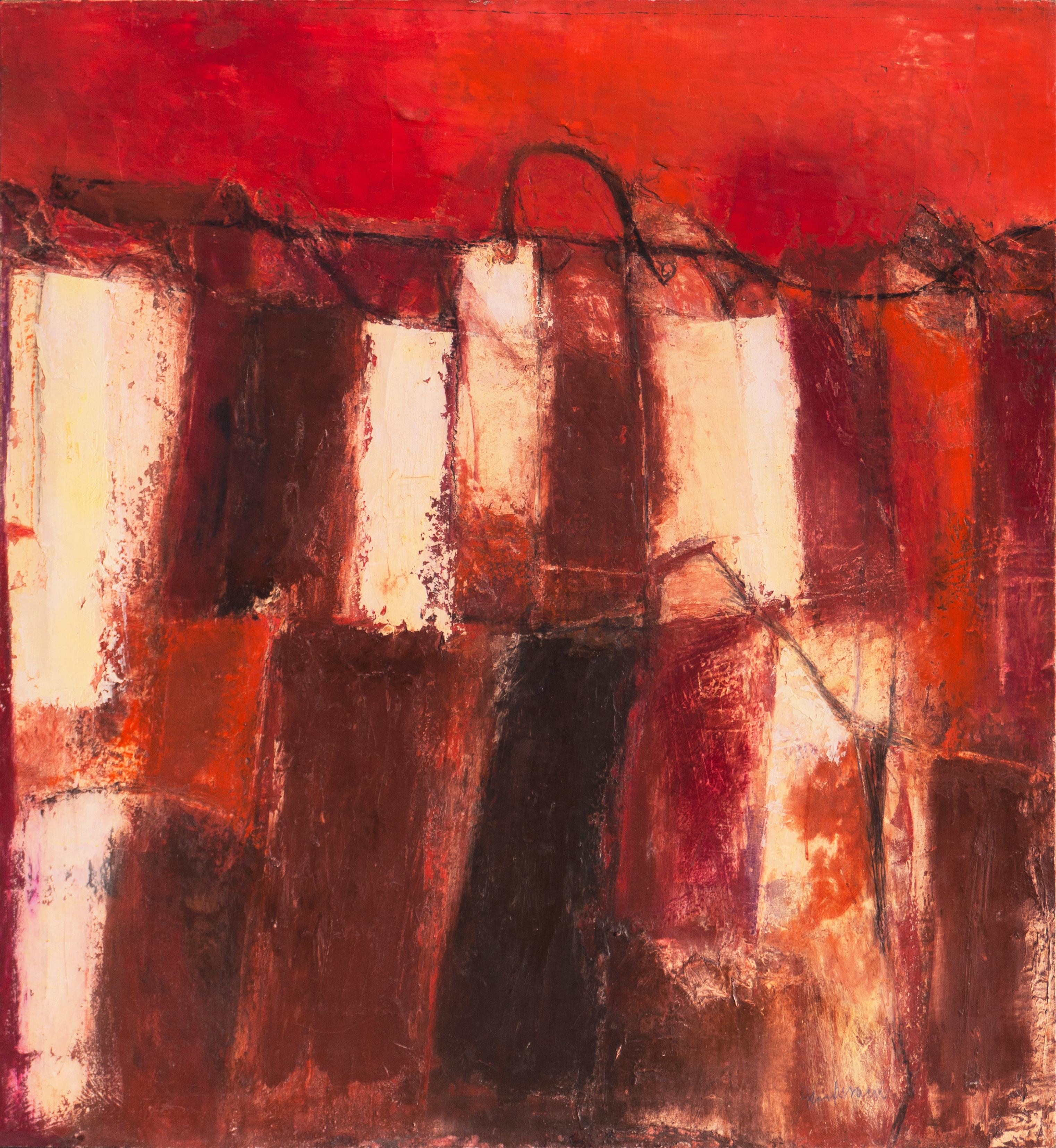 « Paysage abstrait, châtaignier et corail », Biennale de Venise, lauréat du prix Michetti - Painting de Gianni Pisani