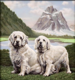 Pair of Labrador Retrievers, Gianni Reggio (Italian, 1898-1961)