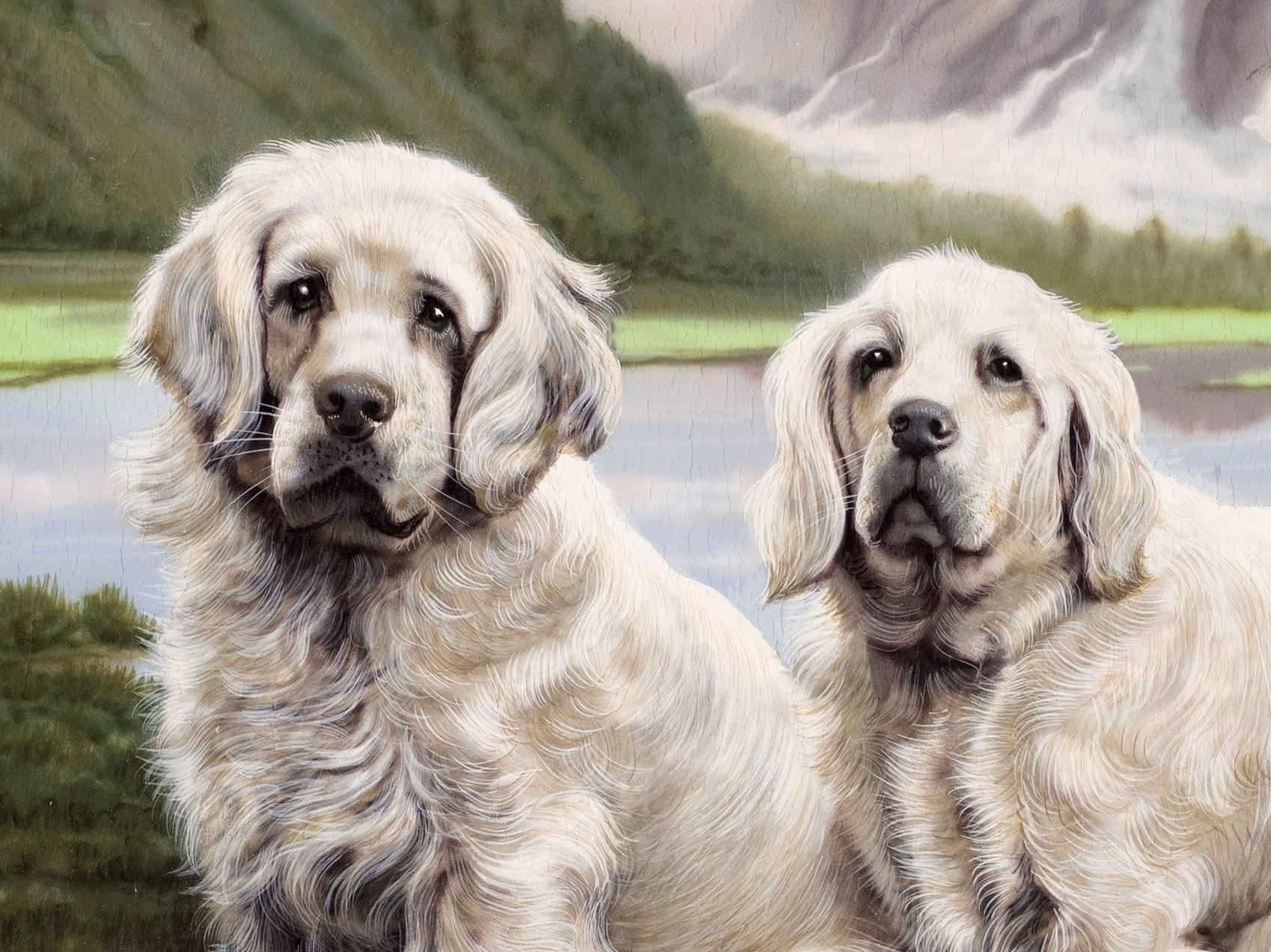 Paar Labrador Retriever, Gianni Reggio (Italiener, 1898-1961) im Angebot 2