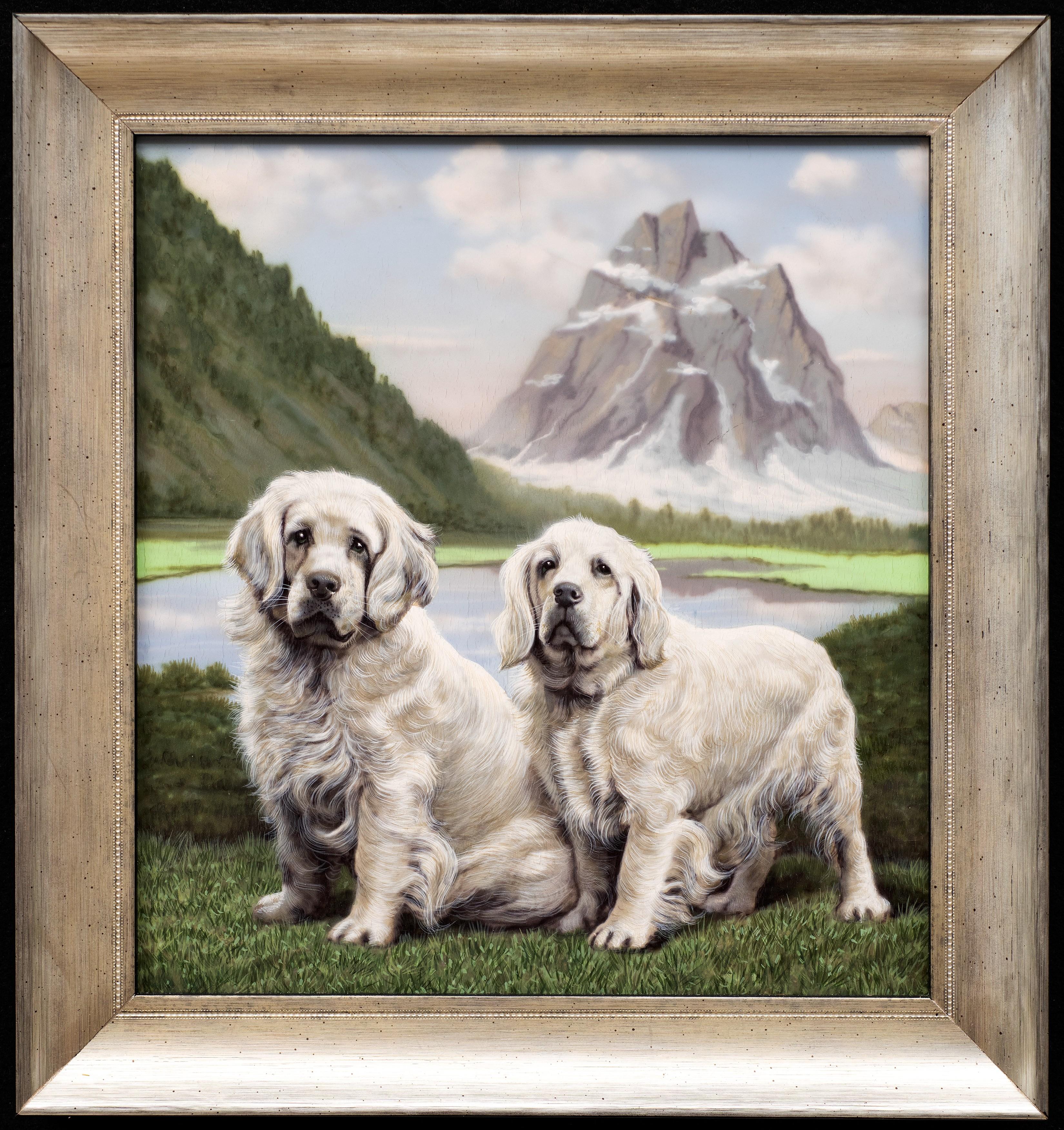 Labrador-Retriever-Paar 
Gianni Reggio (Italiener, 1898-1961)
CIRCA 1930er Jahre
Gouache auf Papier
15 x 14 Zoll (Rahmen)
Auf der Rückseite signiert. 


Gianni Reggio war ein italienischer Maler und Illustrator, der für seine Darstellungen von