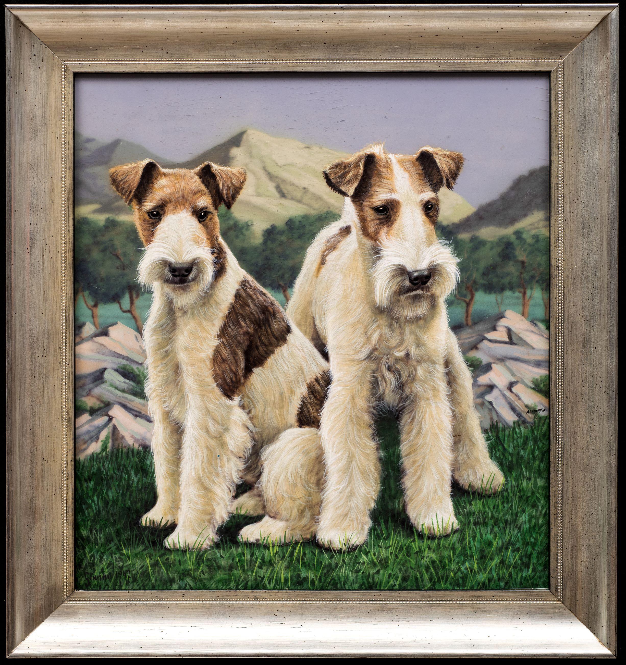 Terrier-Paar, Gianni Reggio (Italiener, 1898-1961)