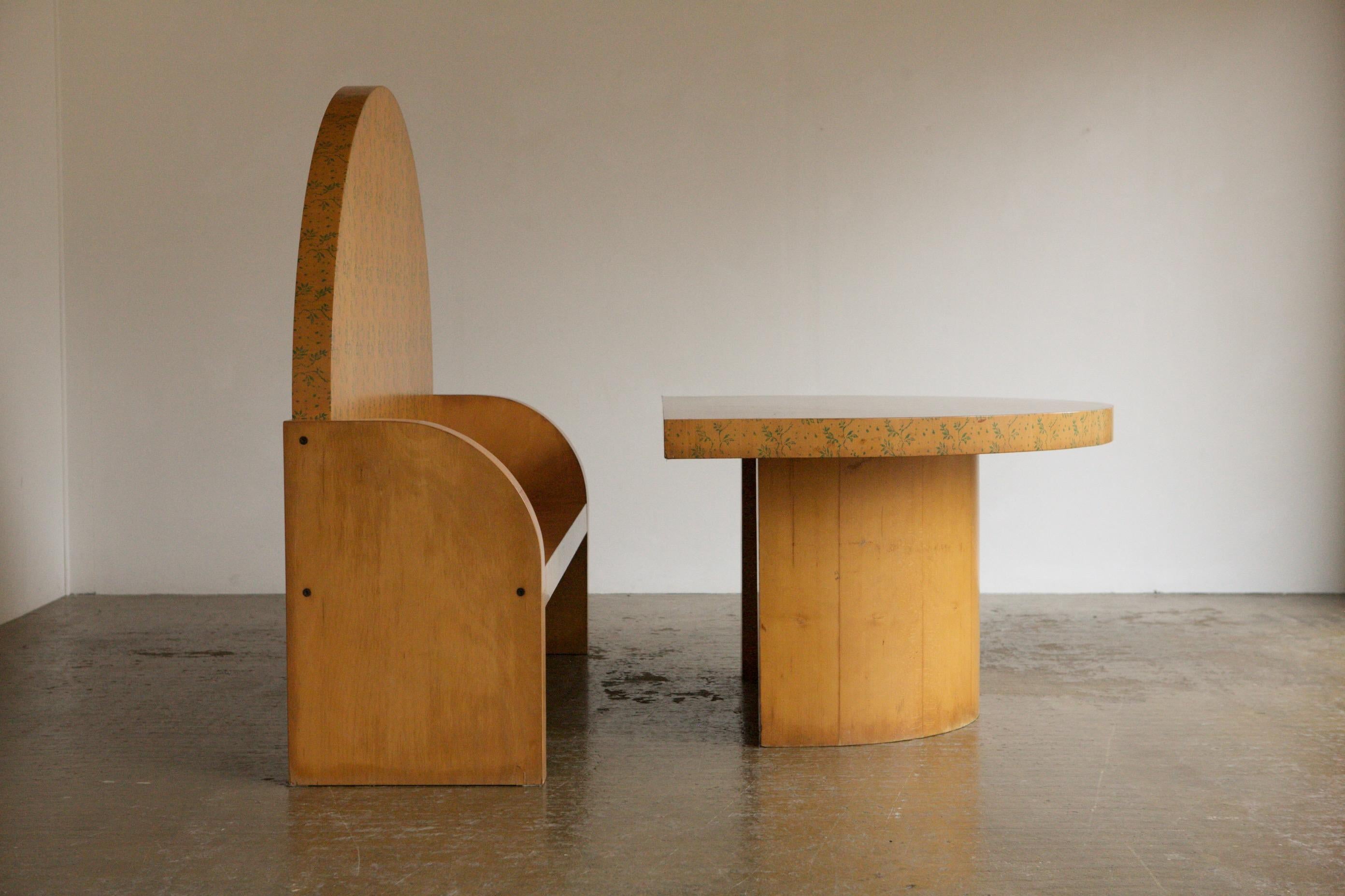 Mid-Century Modern Gianni Ruffi Bench and Table For Sale