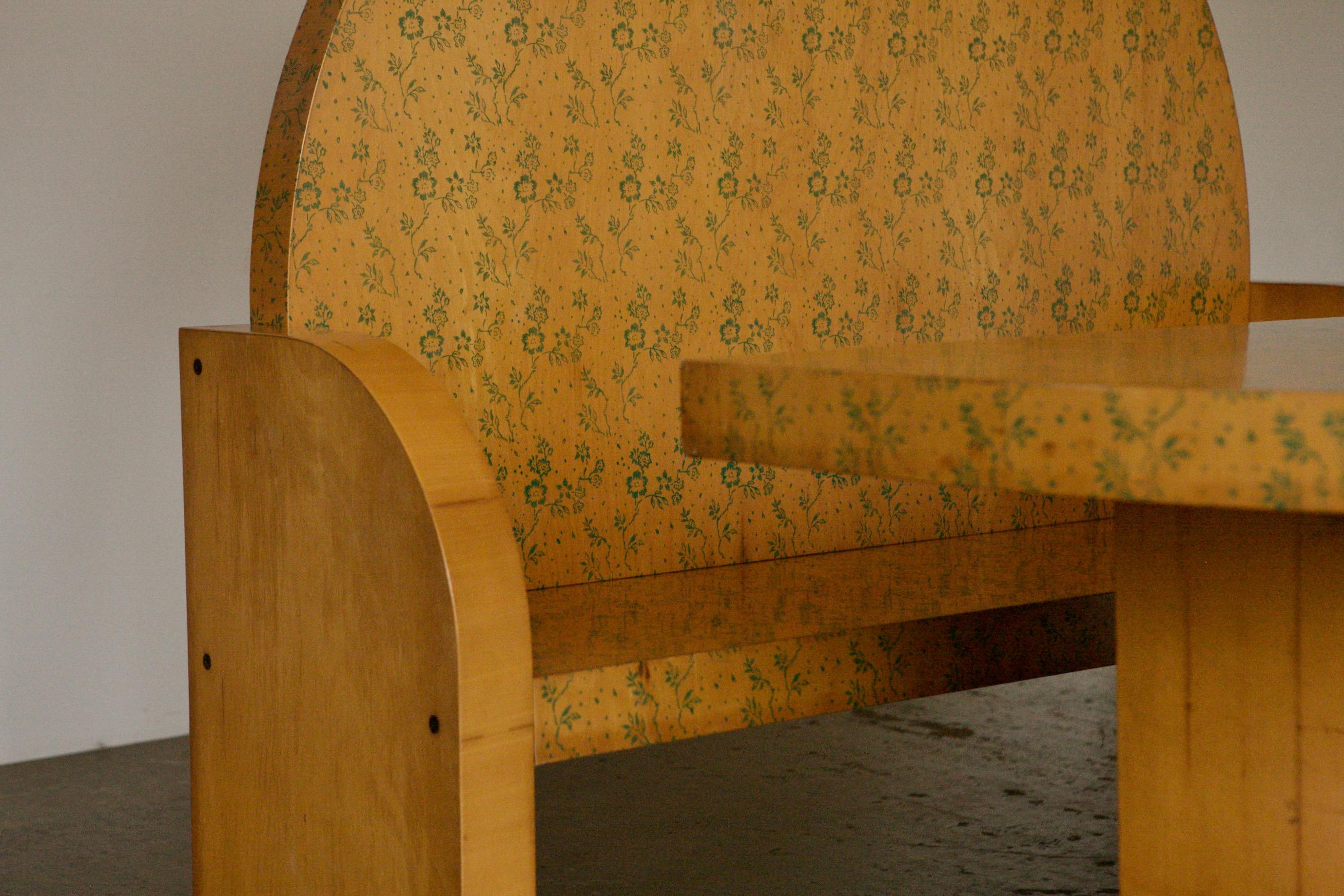 Late 20th Century Gianni Ruffi Bench and Table For Sale