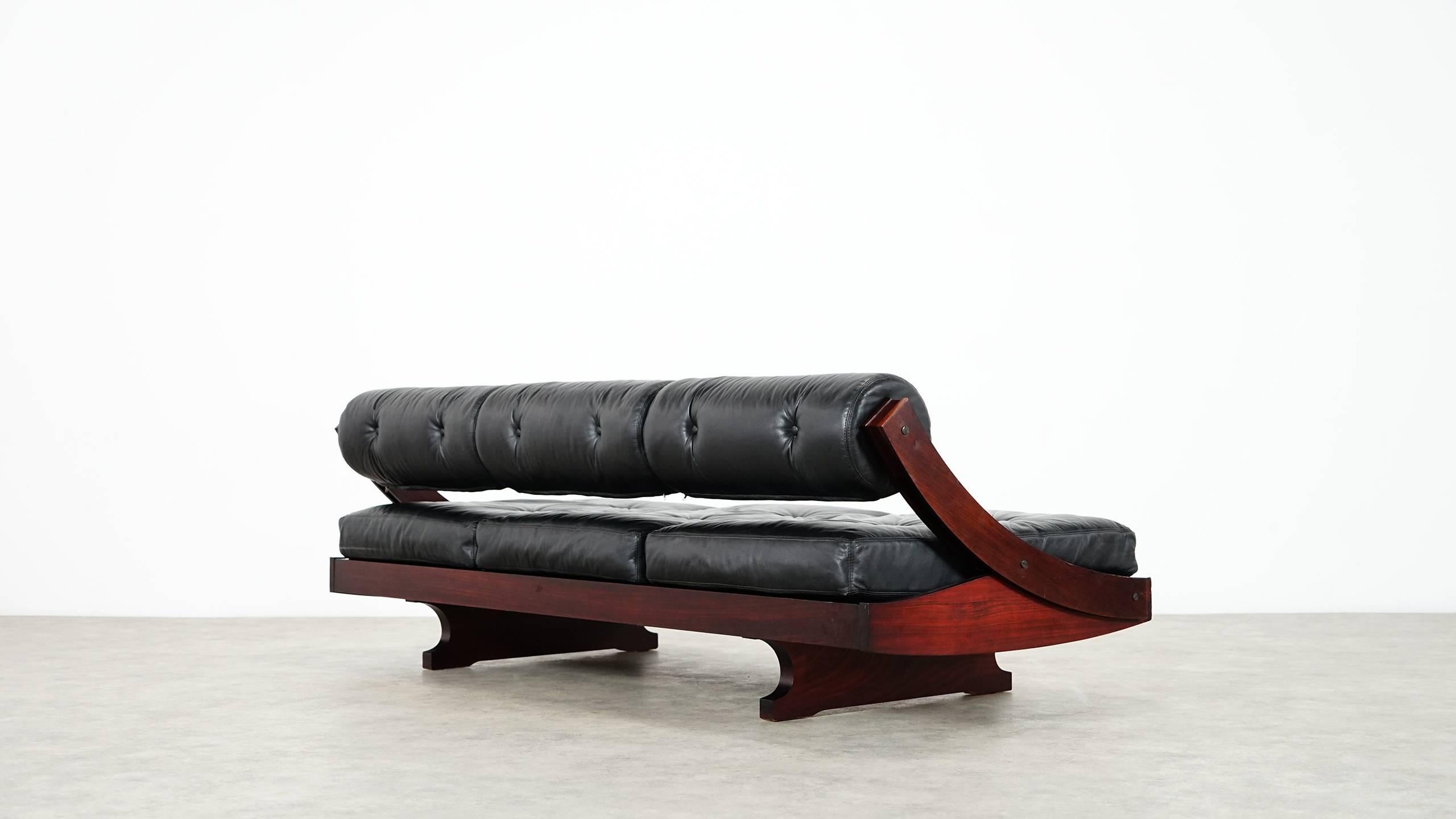 Leather Gianni Songia, Daybed GS 195 and Sofa, 1963 for Sormani, Italy