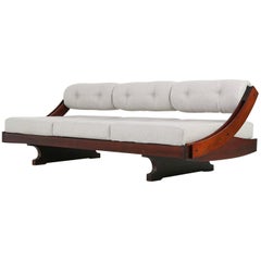 Gianni Songia 1960s Daybed GS 195 Sofa for Sormani Italy, Light Grey Fabric