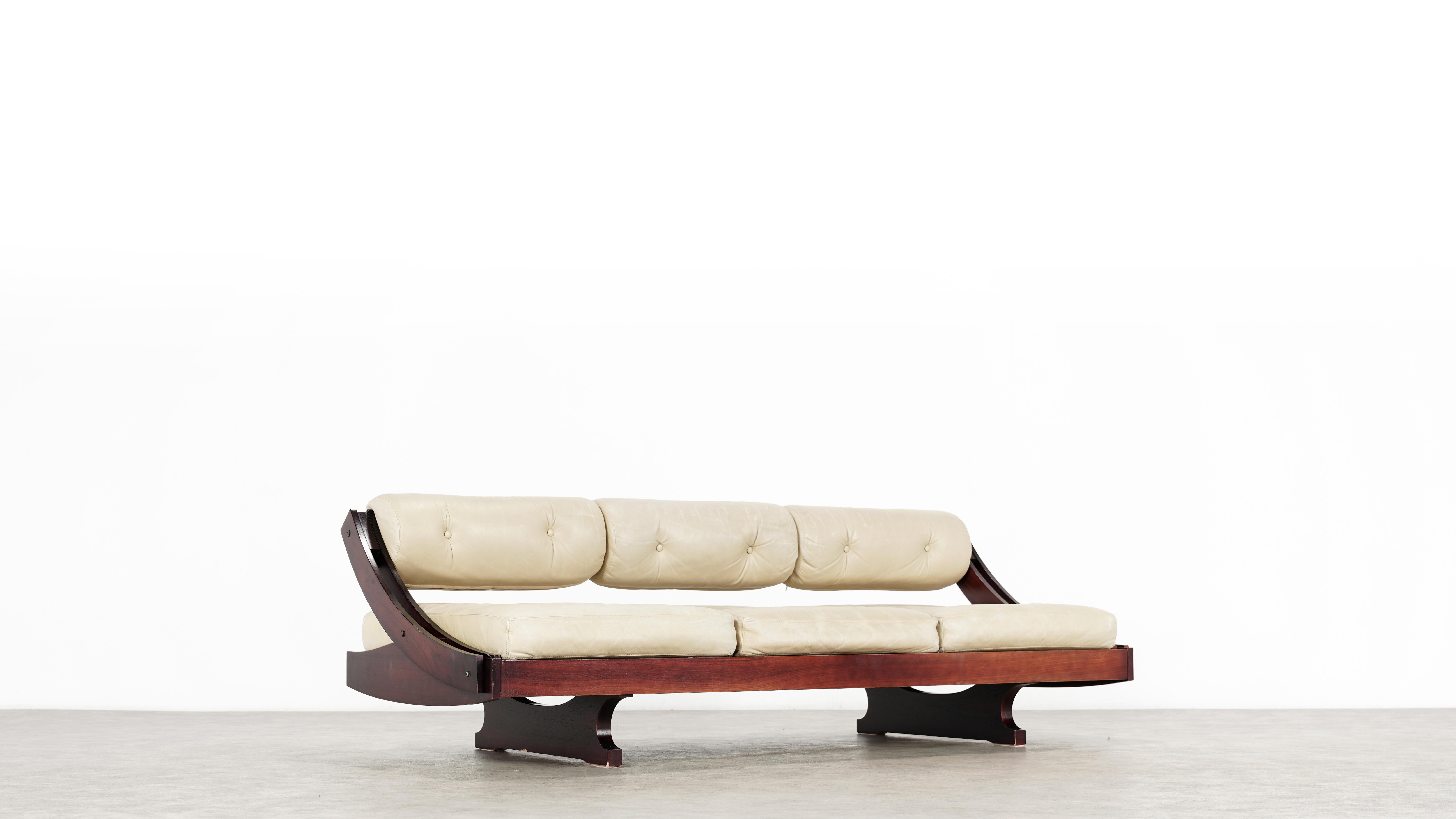 Leather Gianni Songia, Daybed GS 195 and Sofa, 1963 for Sormani, Handmade in Italy