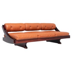 Gianni Songia Cognacfarbenes Tagesbett Sofa Sormani, Italien, 1963