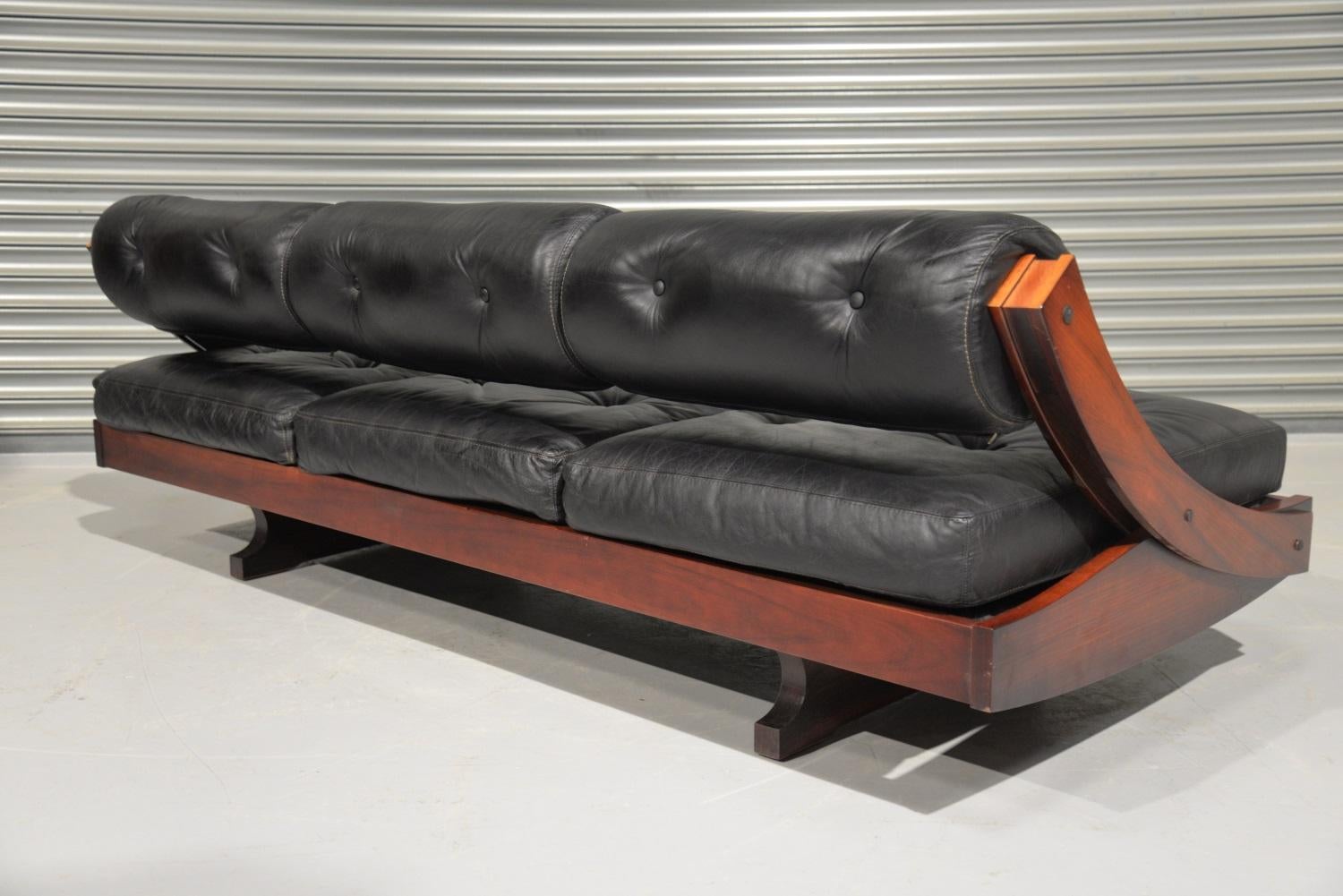 Mid-20th Century Gianni Songia GS195 Leather Daybed and Sofa for Sormani, Italy, 1963 For Sale