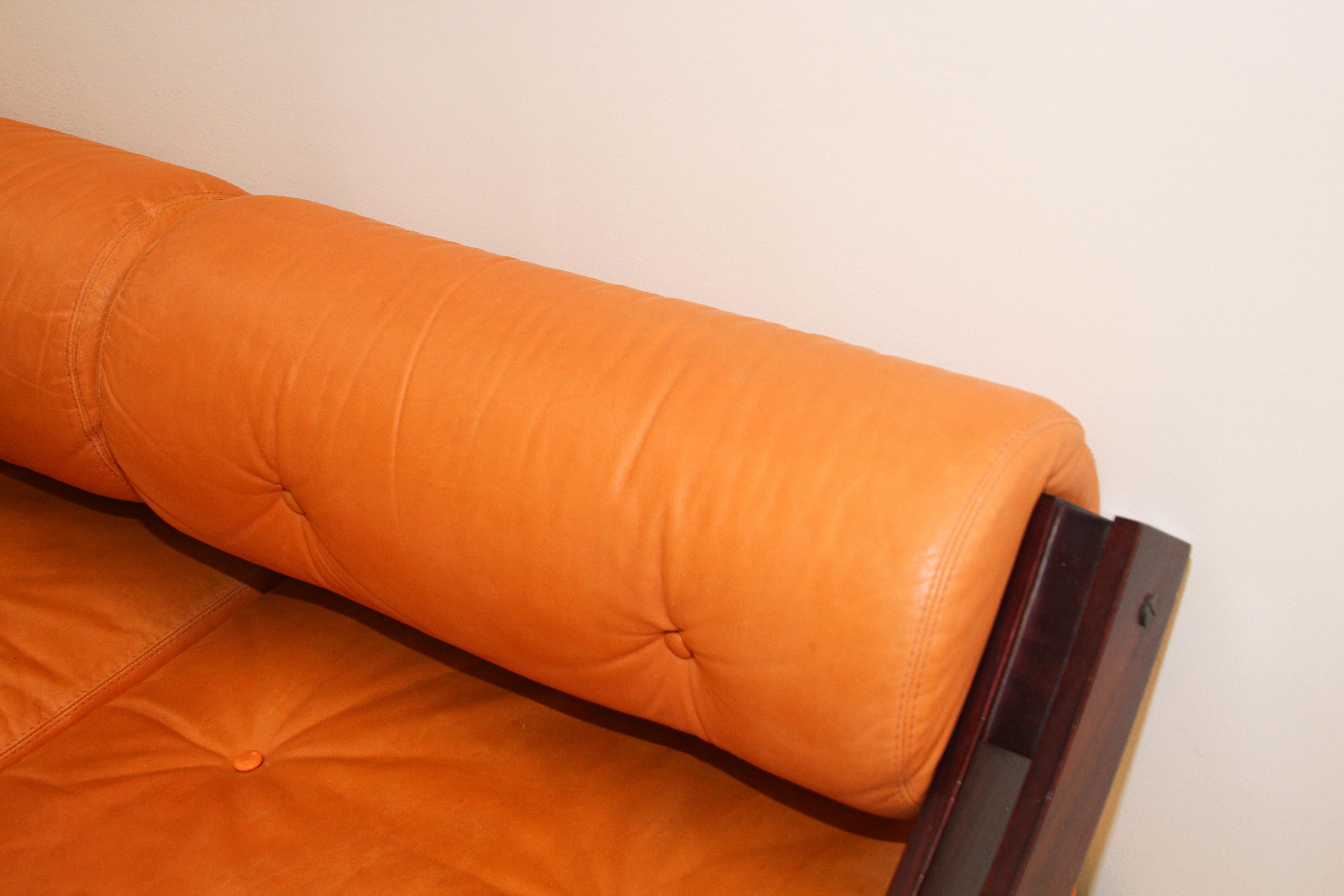 Italian Gianni Songia Leather Daybed and Sofa for Sormani, Italy, 1963 For Sale