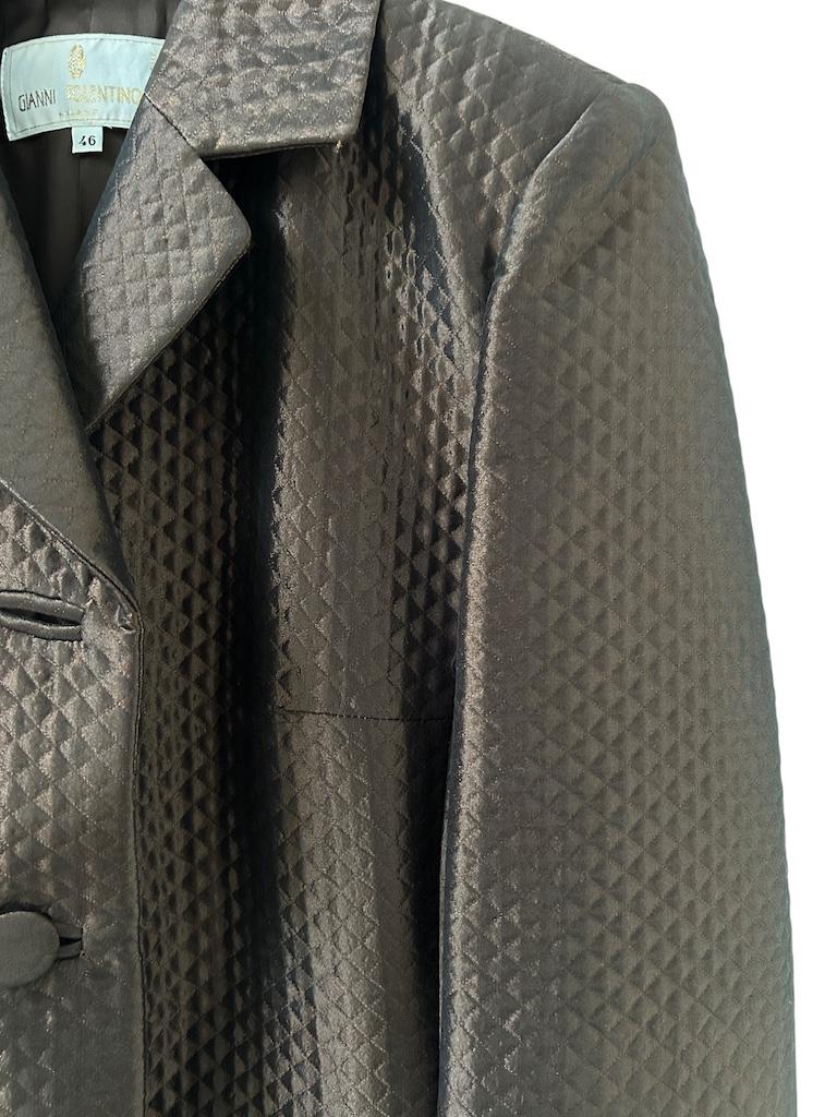 Gianni Tolentino Milano Abendjacke aus schokoladenbraunem Jacquard im Angebot 7