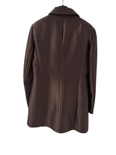 Gianni Tolentino Milan Chocolate-Brown Jacquard Evening Jacket