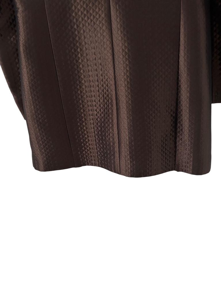 Gianni Tolentino Milano Abendjacke aus schokoladenbraunem Jacquard im Angebot 3