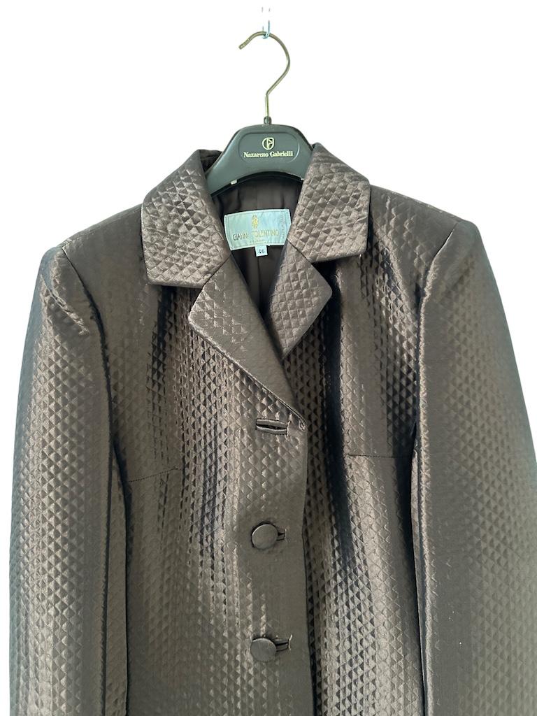 Gianni Tolentino Milano Abendjacke aus schokoladenbraunem Jacquard im Angebot 4