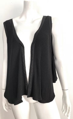 Gianni Versace 1980s Black Cotton Vest Size Medium.