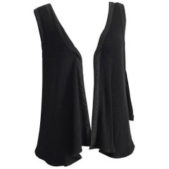 Vintage Gianni Versace 1980s Black Cotton Vest Size Medium.