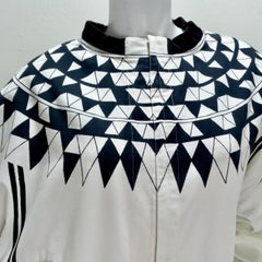 Gianni Versace 1980s Black & White Bomber Jacket